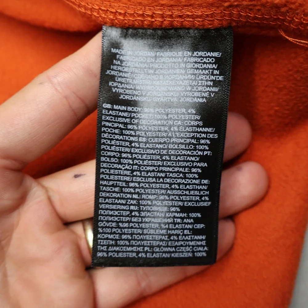 North Face Canyonlands Hoodie Mens Large Orange Fleece Full Zip Outdoor Gorpcore
